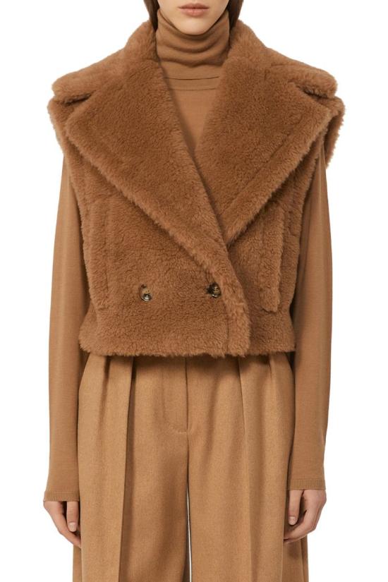 25FW 막스마라 산토스 테디 크롭 자켓 2521036012600001 Brown - MAX MARA