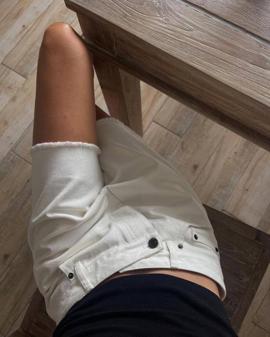  시그니피컨트 아더 데님 숏팬츠 중요한 다른 사람 피비 숏 아이보리 - SIGNIFICANT OTHER