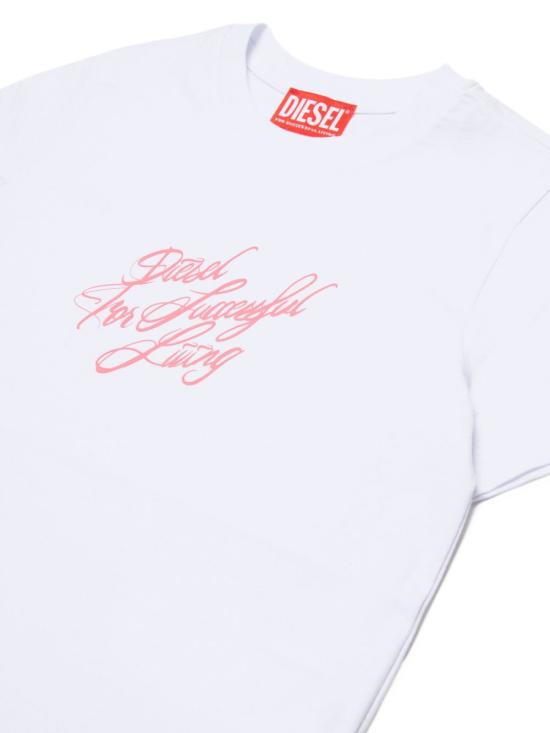 26SS [키즈] 디젤 티셔츠 J025970GRAI K100 White - DIESEL