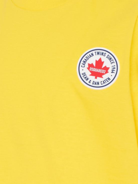 26SS [키즈] 디스퀘어드2 티셔츠 DQ3162D004G DQ220 Yellow - DSQUARED2