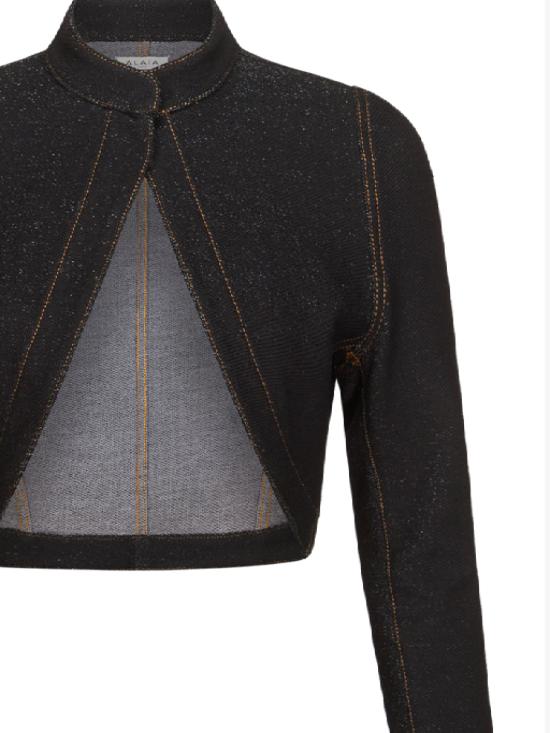 25FW 알라이아 수트 자켓 AA9V1174K131B 991 Noir blanc - ALAIA