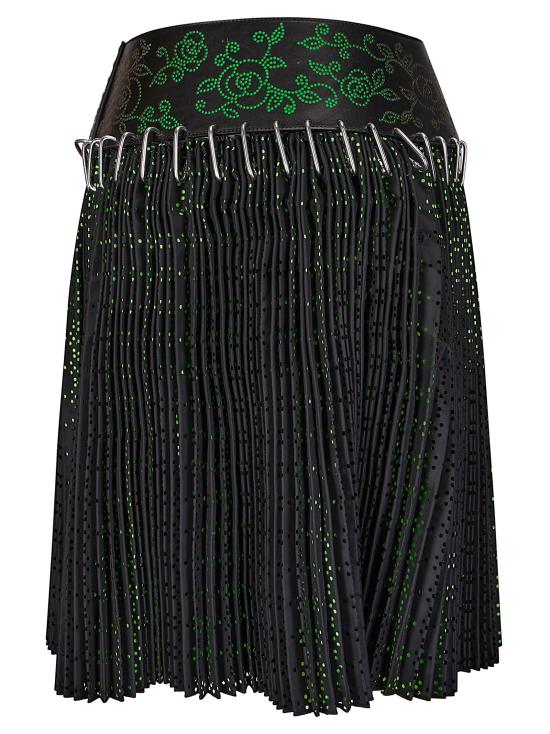 25FW 초포바 로위나 미디 스커트 3330 BLACKANDGREEN BLACK AND GREEN - CHOPOVA LOWENA