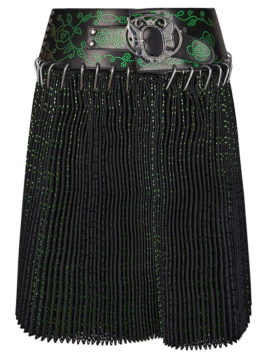 25FW 초포바 로위나 미디 스커트 3330 BLACKANDGREEN BLACK AND GREEN