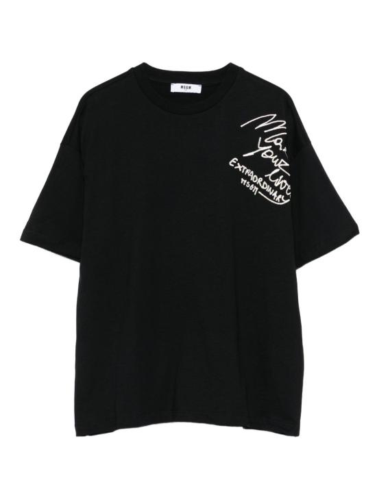 25FW [키즈] 엠에스지엠 티셔츠 F5MSJGTH119 110 Black