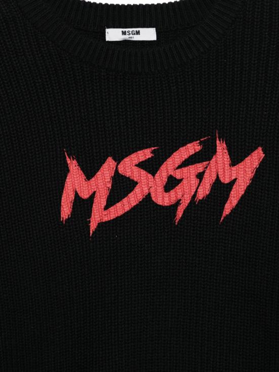 25FW [키즈] 엠에스지엠 캐시미어 니트 F5MSJUJP090 110 Black - MSGM