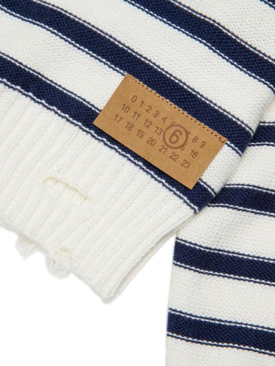 26SS [키즈] MM6 메종마르지엘라 캐시미어 니트 M60988MM07U M6C50 White - MM6 MAISON MARGIELA