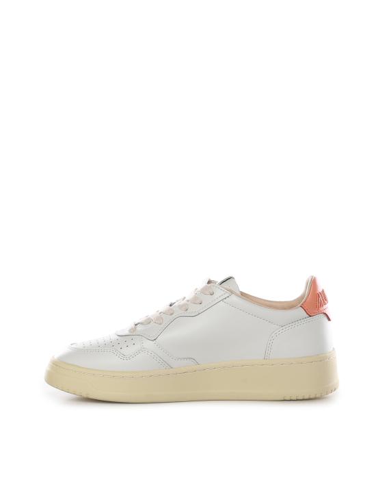 26SS 오트리 메달리스트 로우 레더 스니커즈 AULW DL03 WHT PEACH - AUTRY