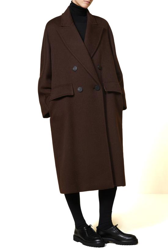 25FW 막스마라 더블 브레스티드 울 코트 2521016105600 001 Brown - MAX MARA