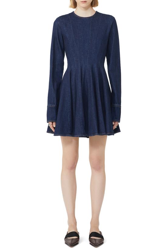 25FW 스포트막스 미디 원피스 2522226222600 001 Blue - SPORTMAX