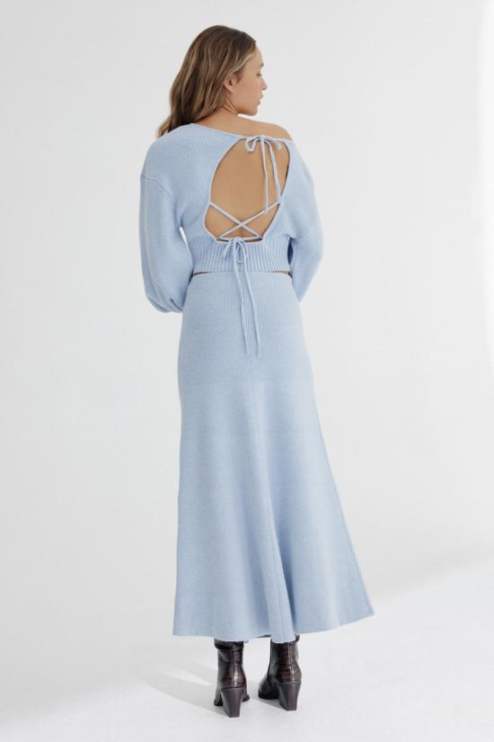  시그니피컨트 아더 긴팔 티셔츠 Significant Other Lia 니트 탑 블루 마를 - SIGNIFICANT OTHER