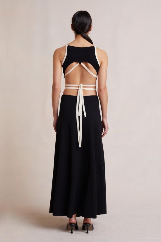  백앤브릿지 미디 스커트 벡 + 브릿지 로린 니트 스커트 블랙 - BEC + BRIDGE