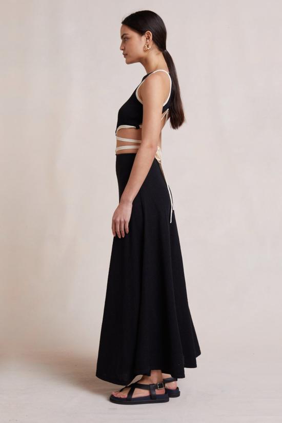  백앤브릿지 미디 스커트 벡 + 브릿지 로린 니트 스커트 블랙 - BEC + BRIDGE