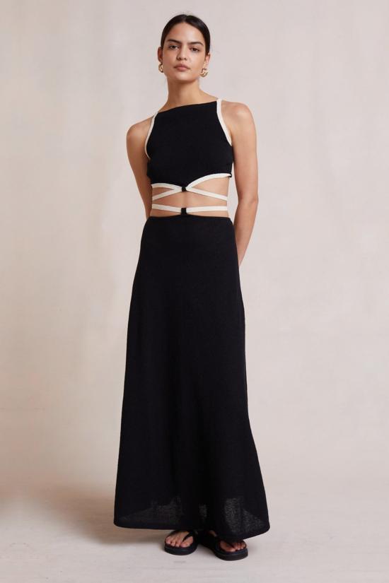  백앤브릿지 미디 스커트 벡 + 브릿지 로린 니트 스커트 블랙 - BEC + BRIDGE