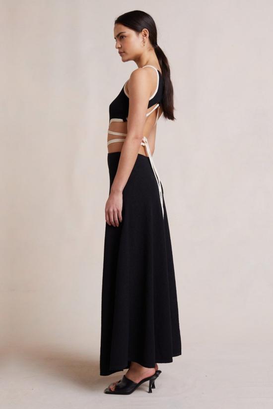  백앤브릿지 미디 스커트 벡 + 브릿지 로린 니트 스커트 블랙 - BEC + BRIDGE