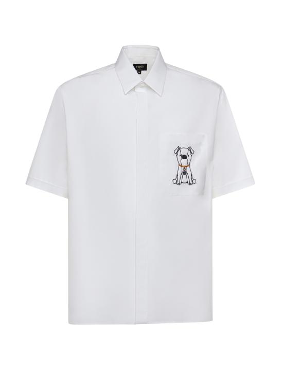 26SS 펜디 반팔 셔츠 FS1340 AVZ9F0QA0 White