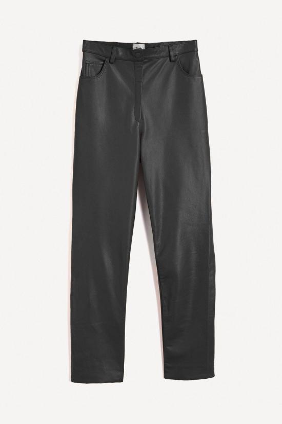  타치 클로딩 스트레이트 팬츠 딜마 가죽 팬츠 블랙 - TACH CLOTHING