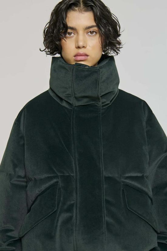  오오에프 봄버 자켓 우프 벨벳 퍼퍼 재킷 에메랄드 - OOF