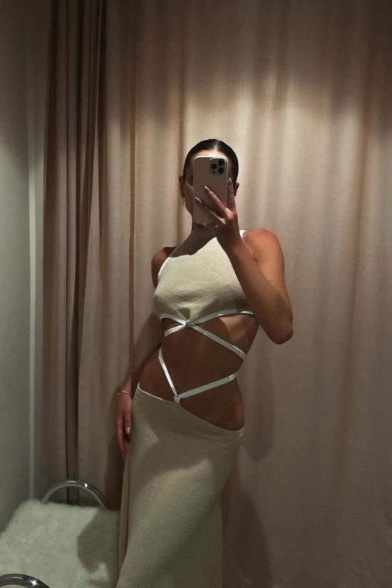  백앤브릿지 블라우스 벡 + 브릿지 로린 니트 탑 샌드 - BEC + BRIDGE