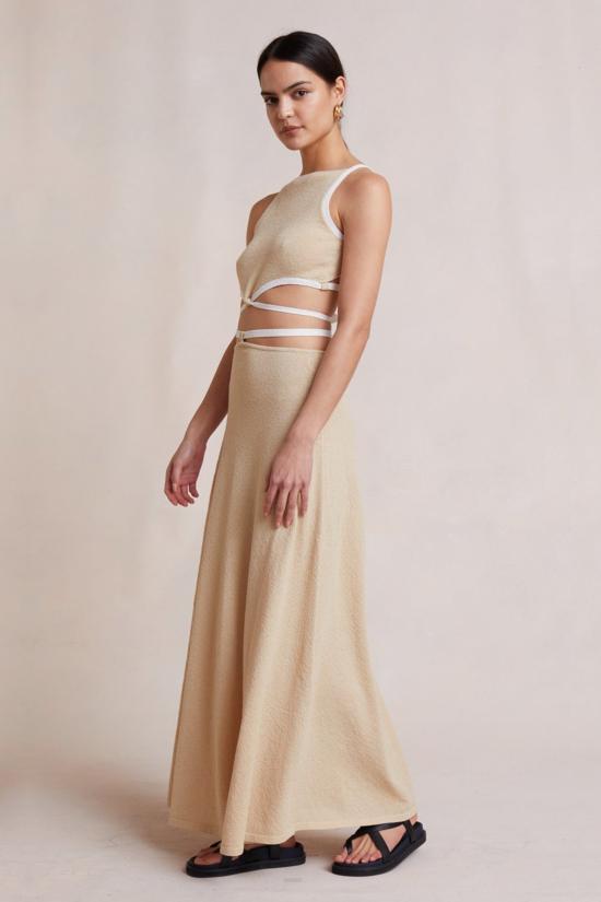  백앤브릿지 블라우스 벡 + 브릿지 로린 니트 탑 샌드 - BEC + BRIDGE