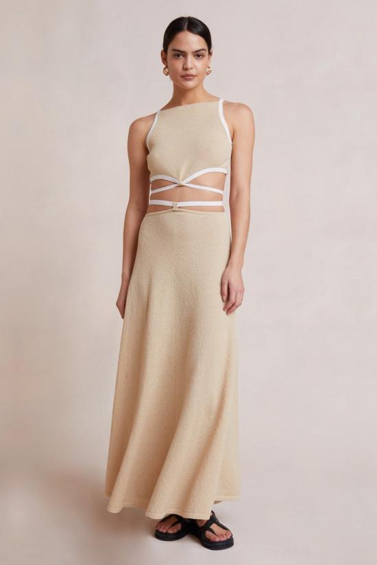  백앤브릿지 블라우스 벡 + 브릿지 로린 니트 탑 샌드