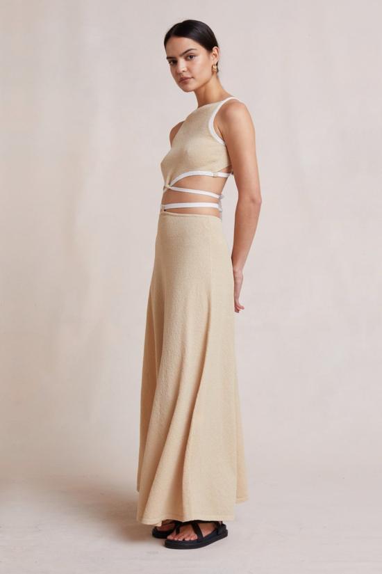  백앤브릿지 블라우스 벡 + 브릿지 로린 니트 탑 샌드 - BEC + BRIDGE