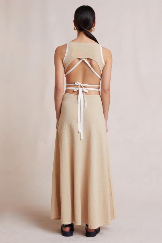  백앤브릿지 미디 스커트 벡 + 브릿지 로린 니트 스커트 샌드 - BEC + BRIDGE