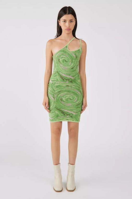  하우스오브써니 숏 원피스 하우스 오브 선니 핫 스프링스 호크니 그래스 그린 - HOUSE OF SUNNY