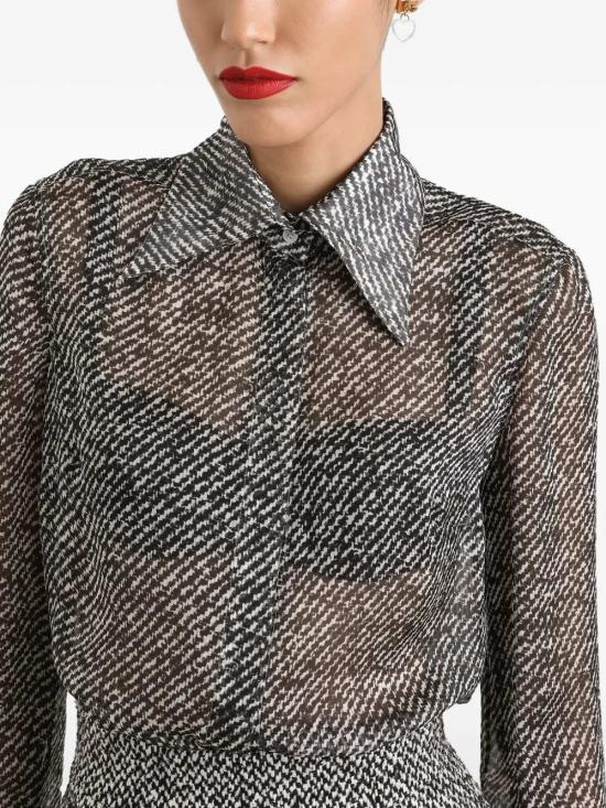 25FW 돌체앤가바나 블라우스/셔츠 F5R64TIS1ZM HH5QR BOUCLE BCO NERO - DOLCE & GABBANA