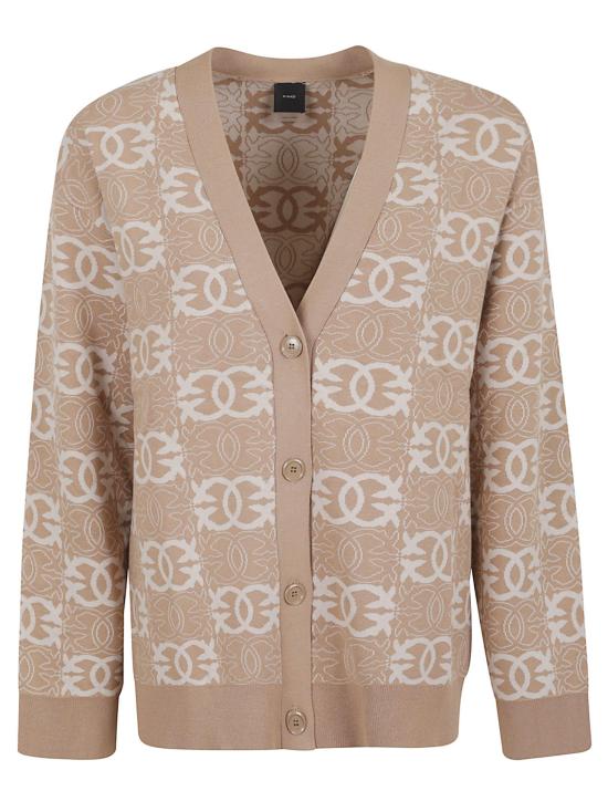 25FW 핑코 가디건 106042 A2YD C4Z CAMMELLO BIANCO BROWN