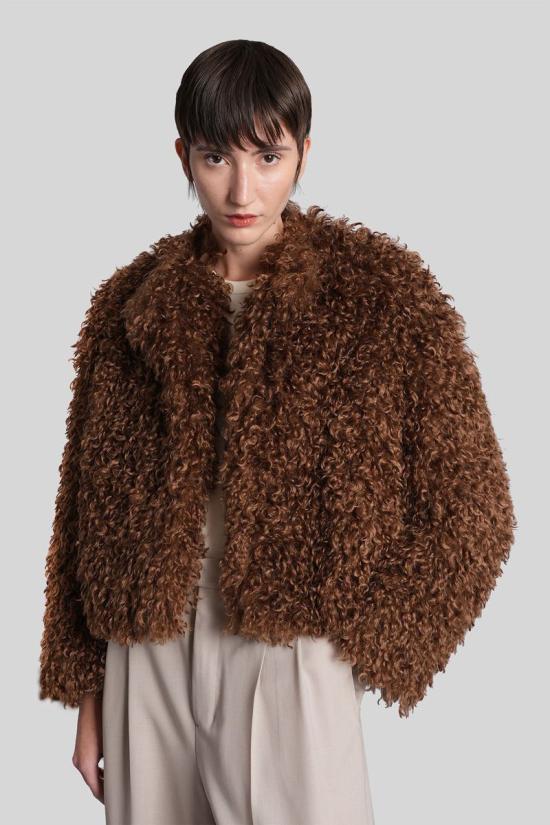 25FW 딸리아토레 무스탕 424978 F80010U25I085 BROWN - TAGLIATORE