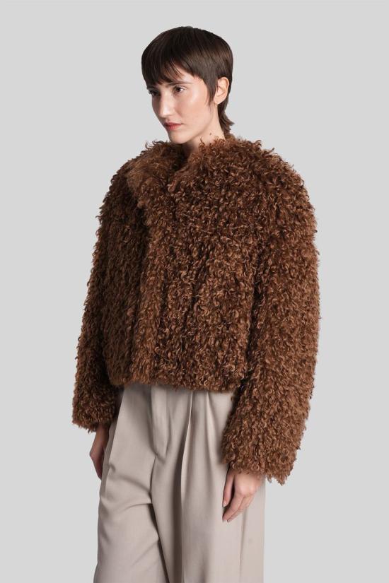 25FW 딸리아토레 무스탕 424978 F80010U25I085 BROWN - TAGLIATORE