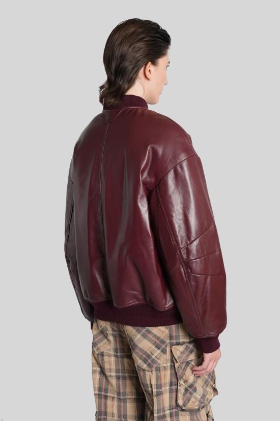 25FW 살바토레 산토로 가죽 자켓 424357 49071 D Red - SALVATORE SANTORO