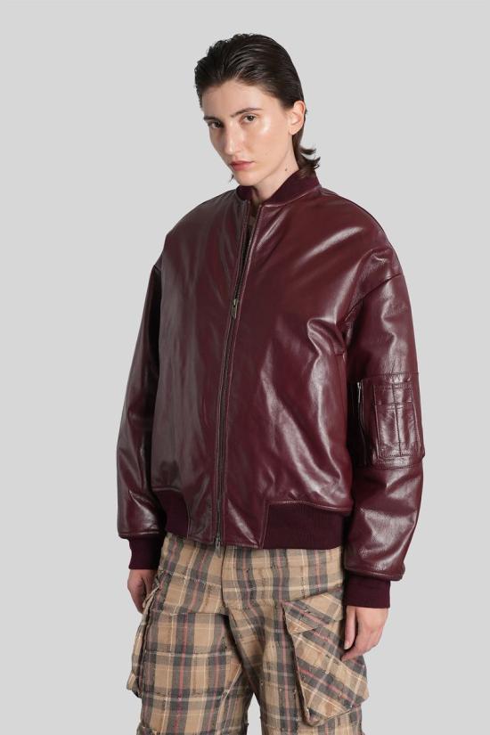 25FW 살바토레 산토로 가죽 자켓 424357 49071 D Red - SALVATORE SANTORO