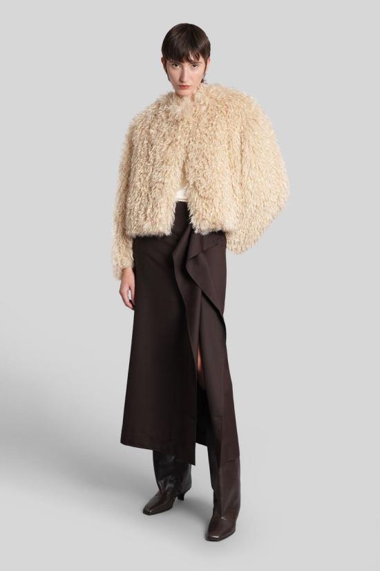 25FW 딸리아토레 무스탕 424977 F80010U25I085 Beige - TAGLIATORE