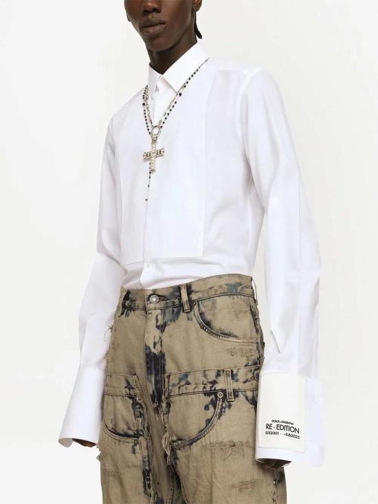 25FW 돌체앤가바나 긴팔 셔츠 G5EN2TGG145 W0800 BIANCO OTTICO - DOLCE & GABBANA