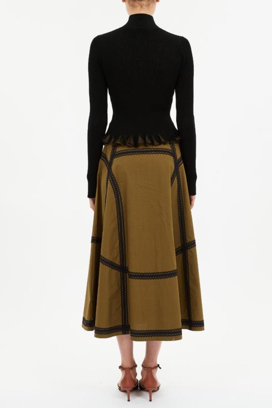  울라 존슨 터틀넥 율리아 러플  탑 누아르 - ULLA JOHNSON