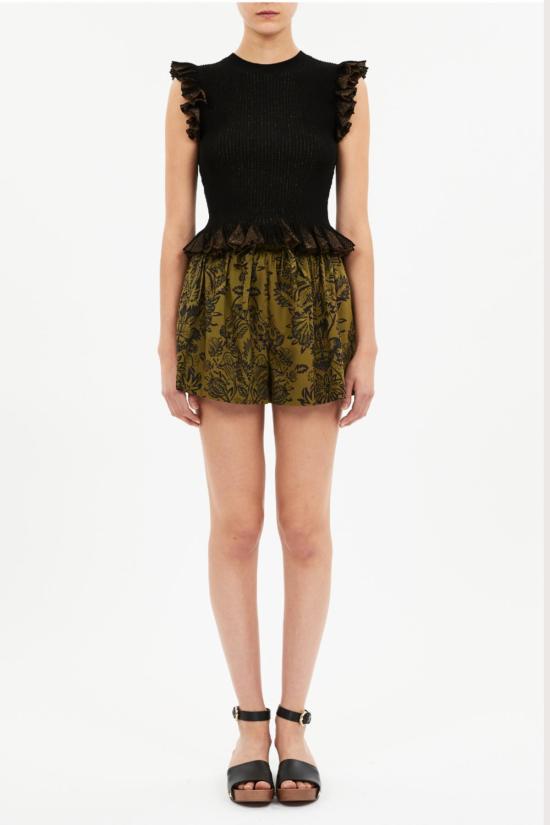  울라 존슨 블라우스 레이라 탑 누아르 - ULLA JOHNSON