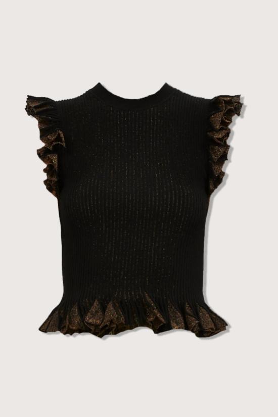  울라 존슨 블라우스 레이라 탑 누아르