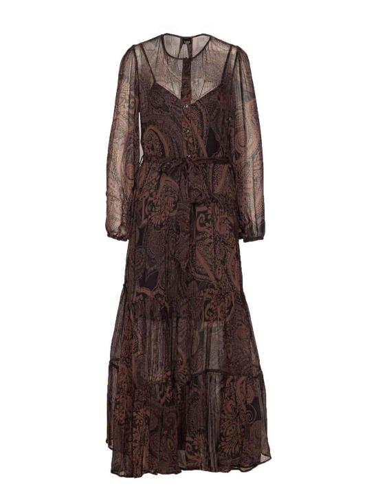 25FW 핑코 롱 원피스 106729A389ZL1 Brown