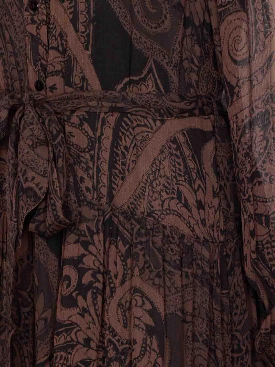 25FW 핑코 롱 원피스 106729A389ZL1 Brown - PINKO