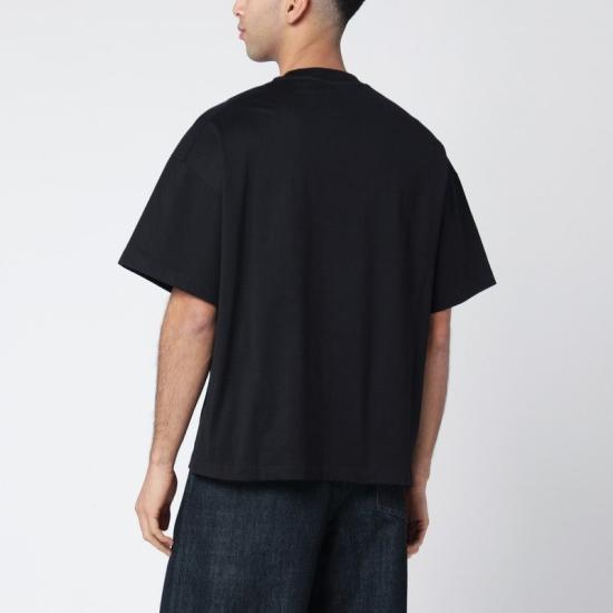26SS 질샌더 플레인 코튼 저지 티셔츠 J22GC0221J20349 001 BLACK - JIL SANDER