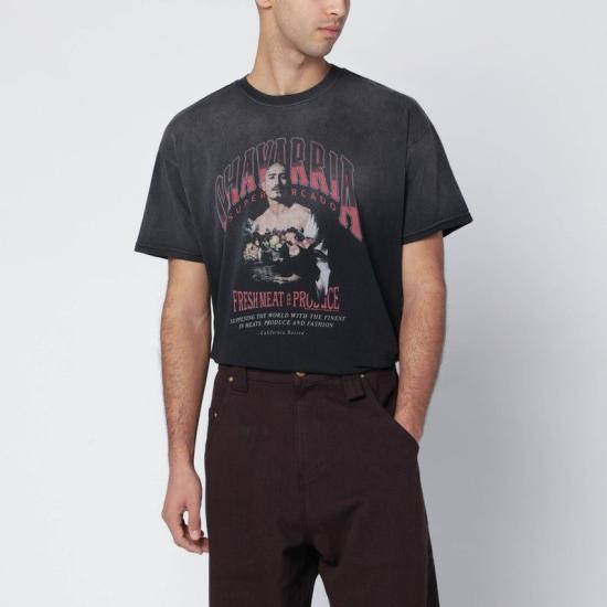 25FW 윌리 차바리아 반팔 티셔츠 WCJSY0141CO 001 BLACK