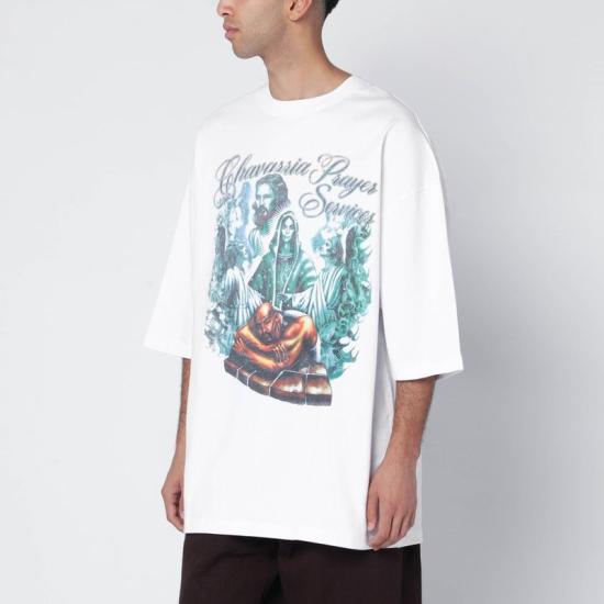 25FW 윌리 차바리아 반팔 티셔츠 WCJSY0133CO 000 WHITE