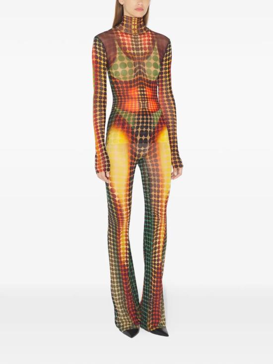 26SS 장 폴 고티에 스트레이트 팬츠 2601WTR066M018P 155060 YELLOW ORANGE - JEAN PAUL GAULTIER