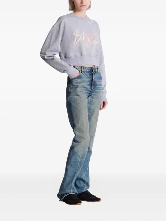 26SS 발망 스웨터 GF1JO080BD43 YIW GREY - BALMAIN