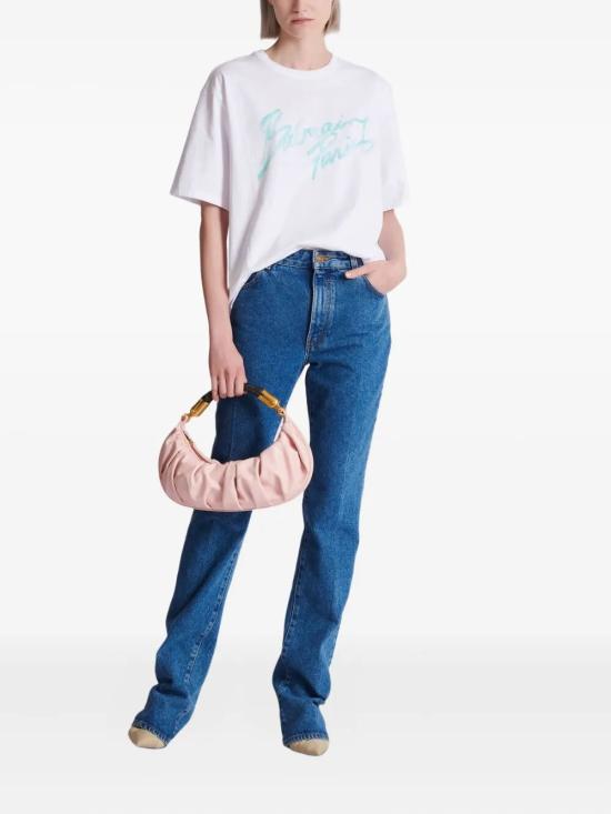 26SS 발망 반팔 티셔츠 GF1EG110BD41 GXF WHITE - BALMAIN