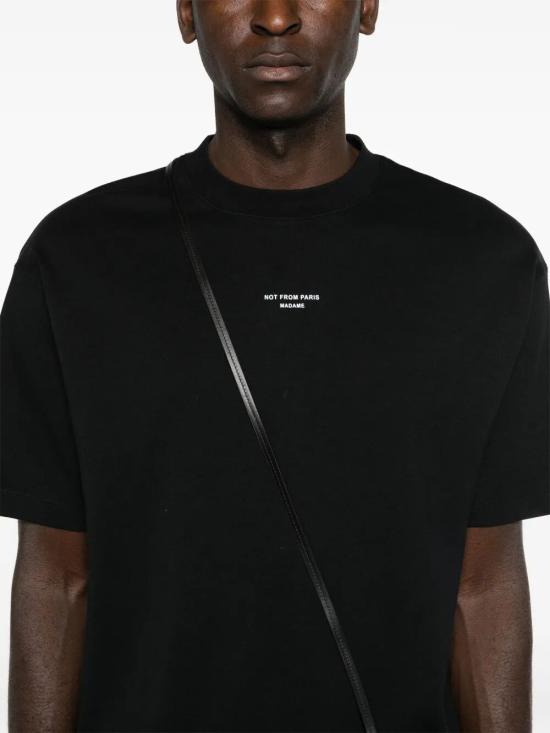 26SS 드롤드무슈 반팔 티셔츠 PERMTS202CO002098 BLACK - DROLE DE MONSIEUR