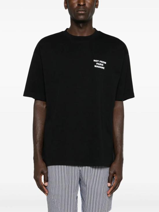 26SS 드롤드무슈 반팔 티셔츠 PERMTS203CO002 BLACK - DROLE DE MONSIEUR