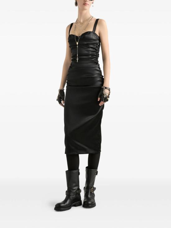 25FW 돌체앤가바나 미디 원피스 F6TVPTFURAD N0000 BLACK - DOLCE & GABBANA