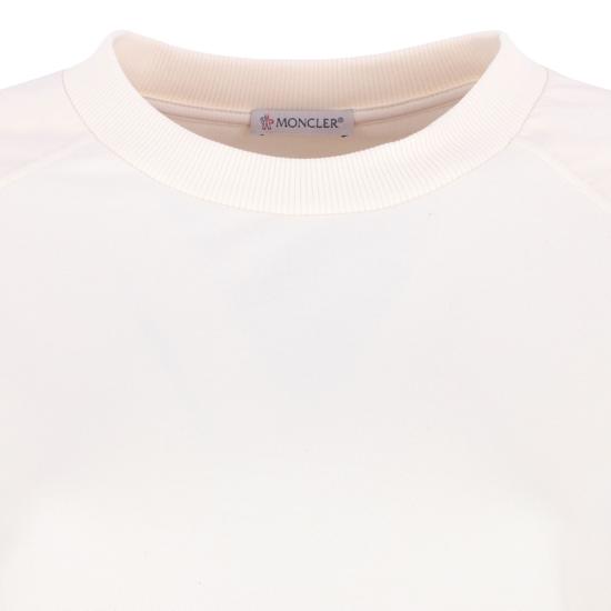  몽클레어 퍼프 슬리브 코튼 티셔츠 8C0002289A1K034 WHITE - MONCLER